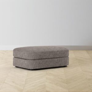 The Varick Ottoman - Heritage Belgian Linen Carob