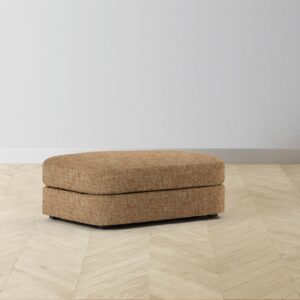 The Varick Ottoman - Heritage Belgian Linen Chai