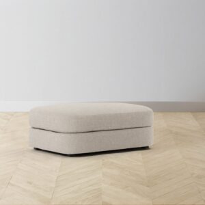 The Varick Ottoman - Heritage Belgian Linen Summit