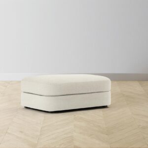 The Varick Ottoman - Italian Bouclé White