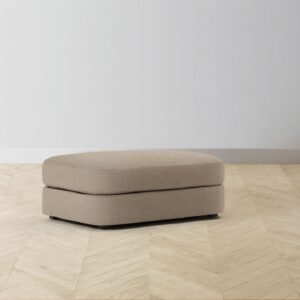 The Varick Ottoman - Italian Brushed Wool Fox