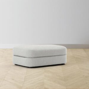 The Varick Ottoman - Merino Heather Grey