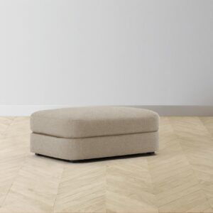 The Varick Ottoman - Merino Wheat