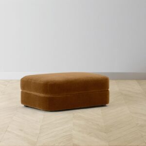 The Varick Ottoman - Mohair Brown Sugar