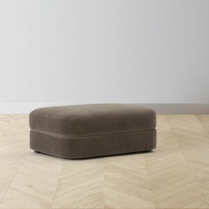 The Varick Ottoman - Mohair Mink