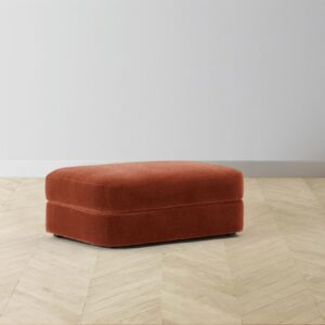 The Varick Ottoman - Mohair Spice
