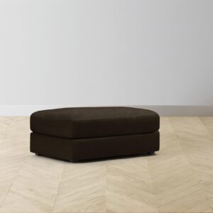 The Varick Ottoman - Nubuck Leather Espresso