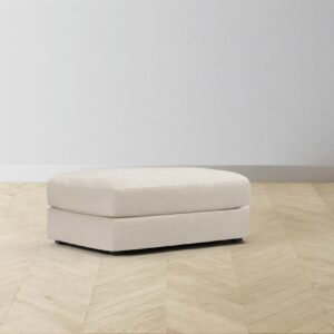 The Varick Ottoman - Nubuck Leather Sail