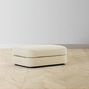 The Varick Ottoman - Performance Linen Weave Prairie