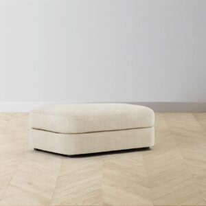 The Varick Ottoman - Performance Mélange Weave Shell