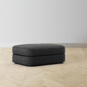 The Varick Ottoman - Performance Tweed Char