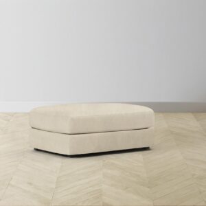 The Varick Ottoman - Tuscan Leather Bisque