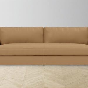 The Varick Sofa - Pebbled Leather Latte