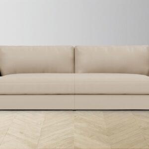 The Varick Sectional - Pebbled Leather Stone