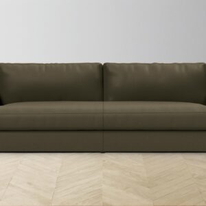 The Varick Sectional - Pebbled Leather Truffle
