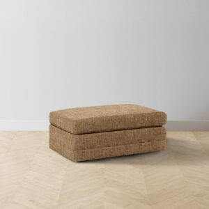 The Warren Ottoman - Heritage Belgian Linen Chai