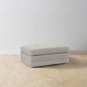 The Warren Ottoman - Italian Bouclé Fossil