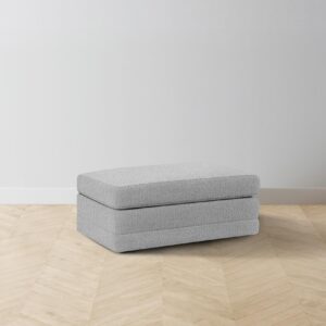 The Warren Ottoman - Italian Bouclé Waterfall