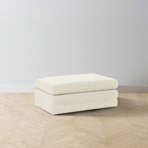 The Warren Ottoman - Italian Bouclé White