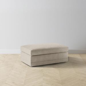 The Warren Ottoman - Merino Wheat