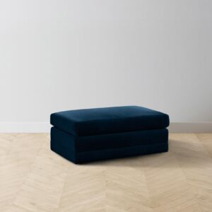 The Warren Ottoman - Mohair Admiral