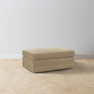 The Warren Ottoman - Mohair Almond