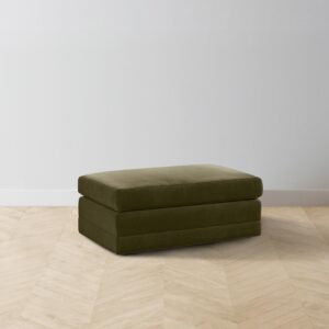 The Warren Ottoman - Mohair Moss
