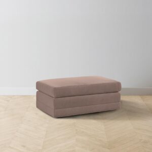 The Warren Ottoman - Mohair Peony