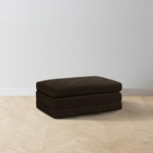 The Warren Ottoman - Nubuck Leather Espresso