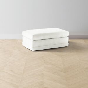 The Warren Ottoman - Performance Bouclé Polar