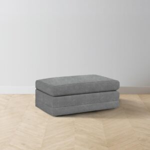 The Warren Ottoman - Performance Mélange Weave Night