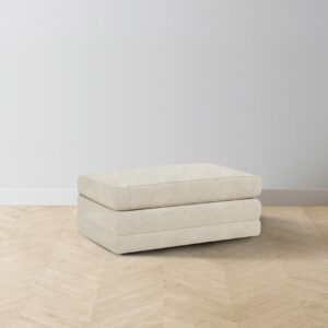 The Warren Ottoman - Performance Mélange Weave Shell