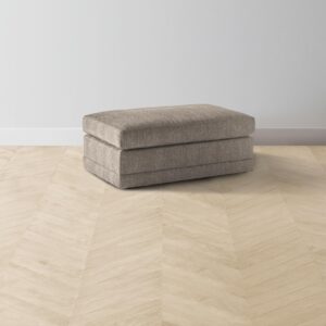 The Warren Ottoman - Performance Tweed Oatmeal