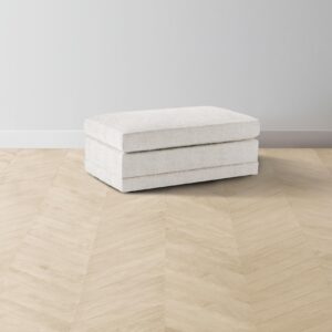 The Warren Ottoman - Performance Tweed Salt