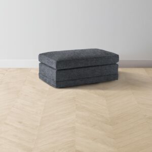 The Warren Ottoman - Performance Tweed Smoke