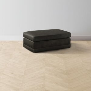 The Warren Ottoman - Tuscan Leather Seal