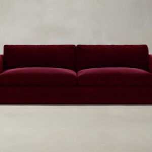 The Warren Sofa - Mohair Crimson