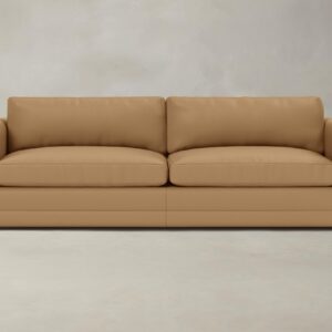 The Warren Sofa - Pebbled Leather Latte
