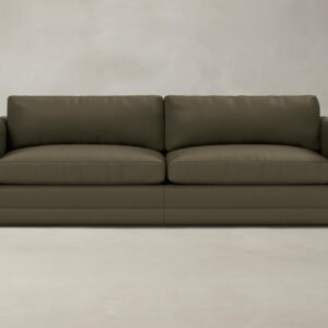 The Warren Sectional - Pebbled Leather Truffle