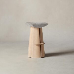 The Weston Bar & Counter Stool - Heritage Belgian Linen Agate
