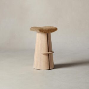 The Weston Bar & Counter Stool - Heritage Belgian Linen Chai