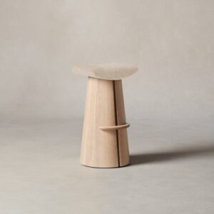 The Weston Bar & Counter Stool - Heritage Belgian Linen Husk