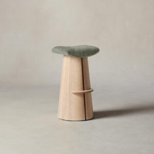 The Weston Bar & Counter Stool - Heritage Belgian Linen Thyme