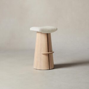 The Weston Bar & Counter Stool - Italian Bouclé White