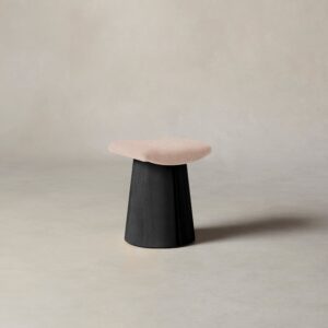 The Weston Stool - Heritage Belgian Linen Petal