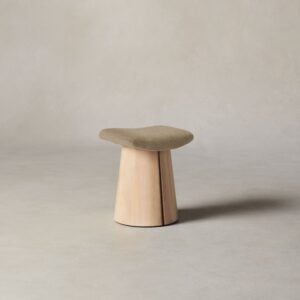 The Weston Stool - Italian Brushed Wool Fox