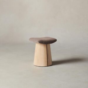 The Weston Stool - Mohair Peony