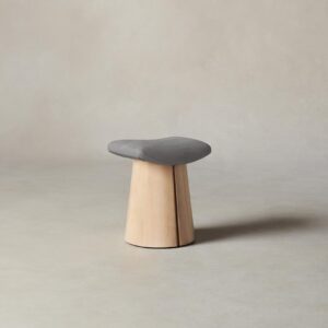The Weston Stool - Nubuck Leather Asphalt