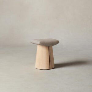 The Weston Stool - Nubuck Leather Fawn