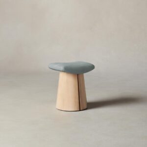 The Weston Stool - Nubuck Leather Tide